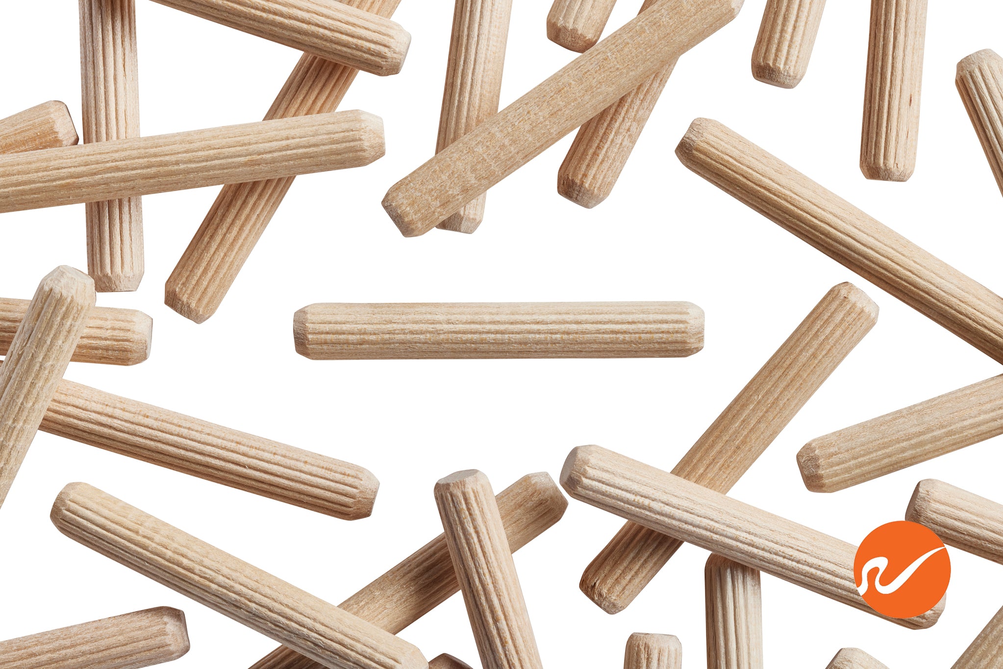 Wood Dowel Pins - 5/16” x 2-1/2 Multi-Groove