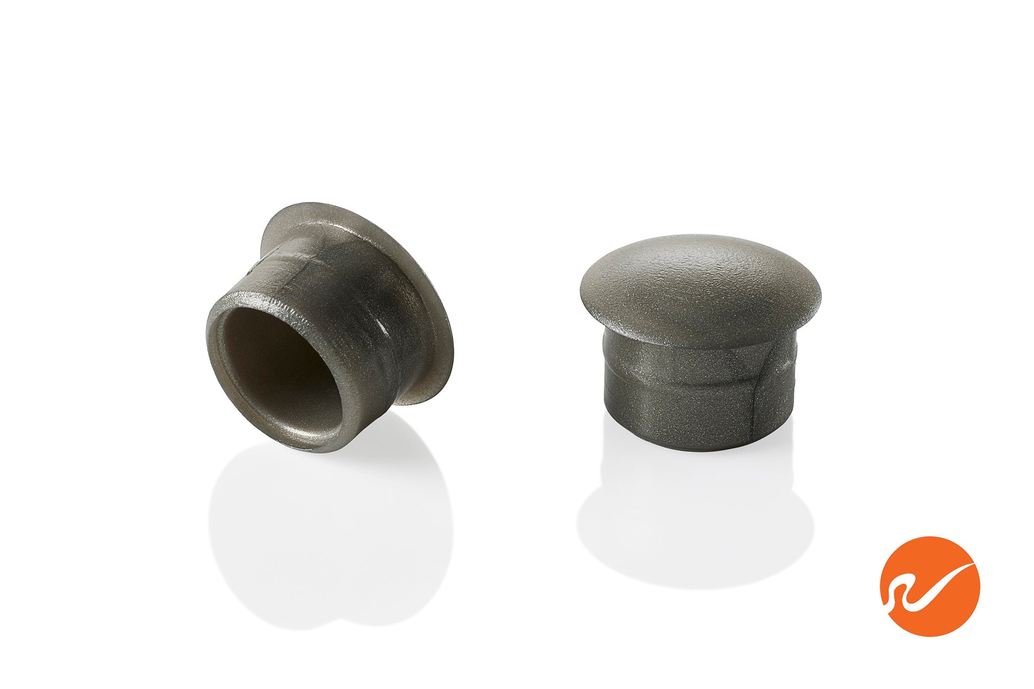 Tapones para agujeros gris plateado de 12 mm