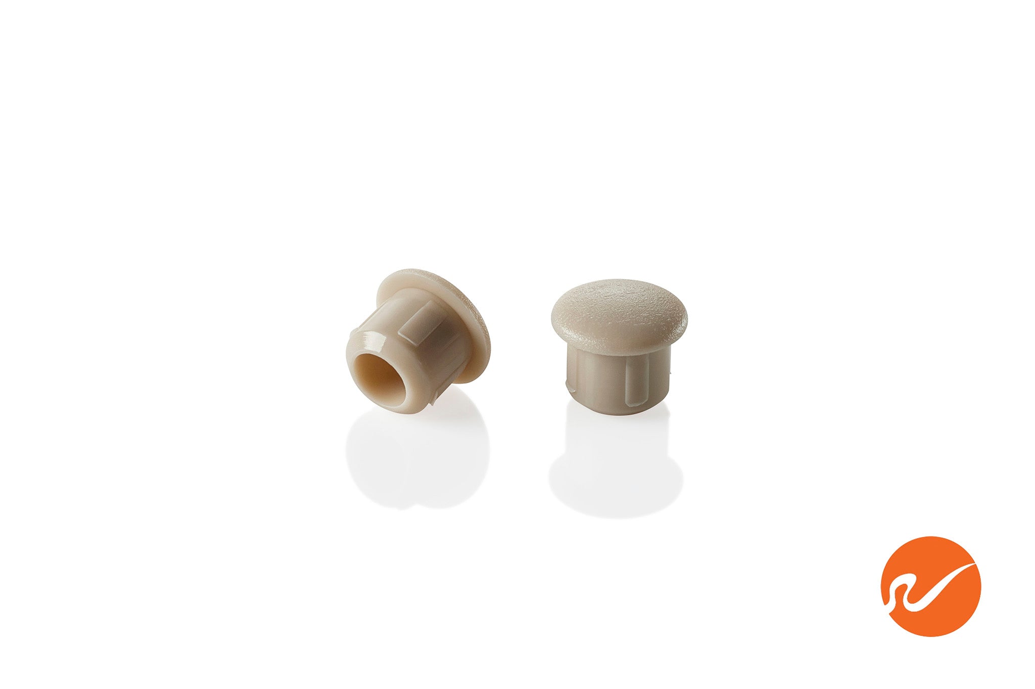 Tapones para orificios de 1/4" en color beige claro