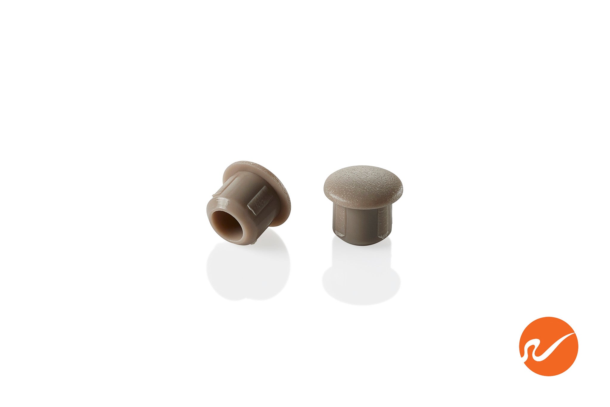 Tapones para orificios color beige de 1/4"