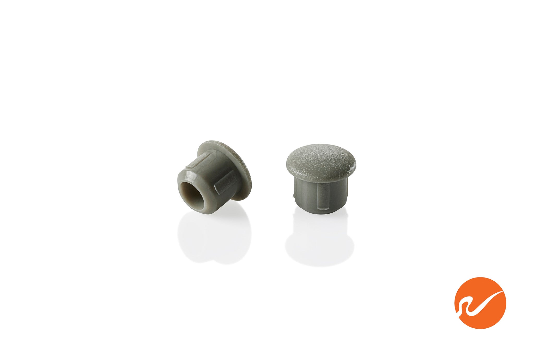 Tapones para orificios gris ceniza de 1/4"