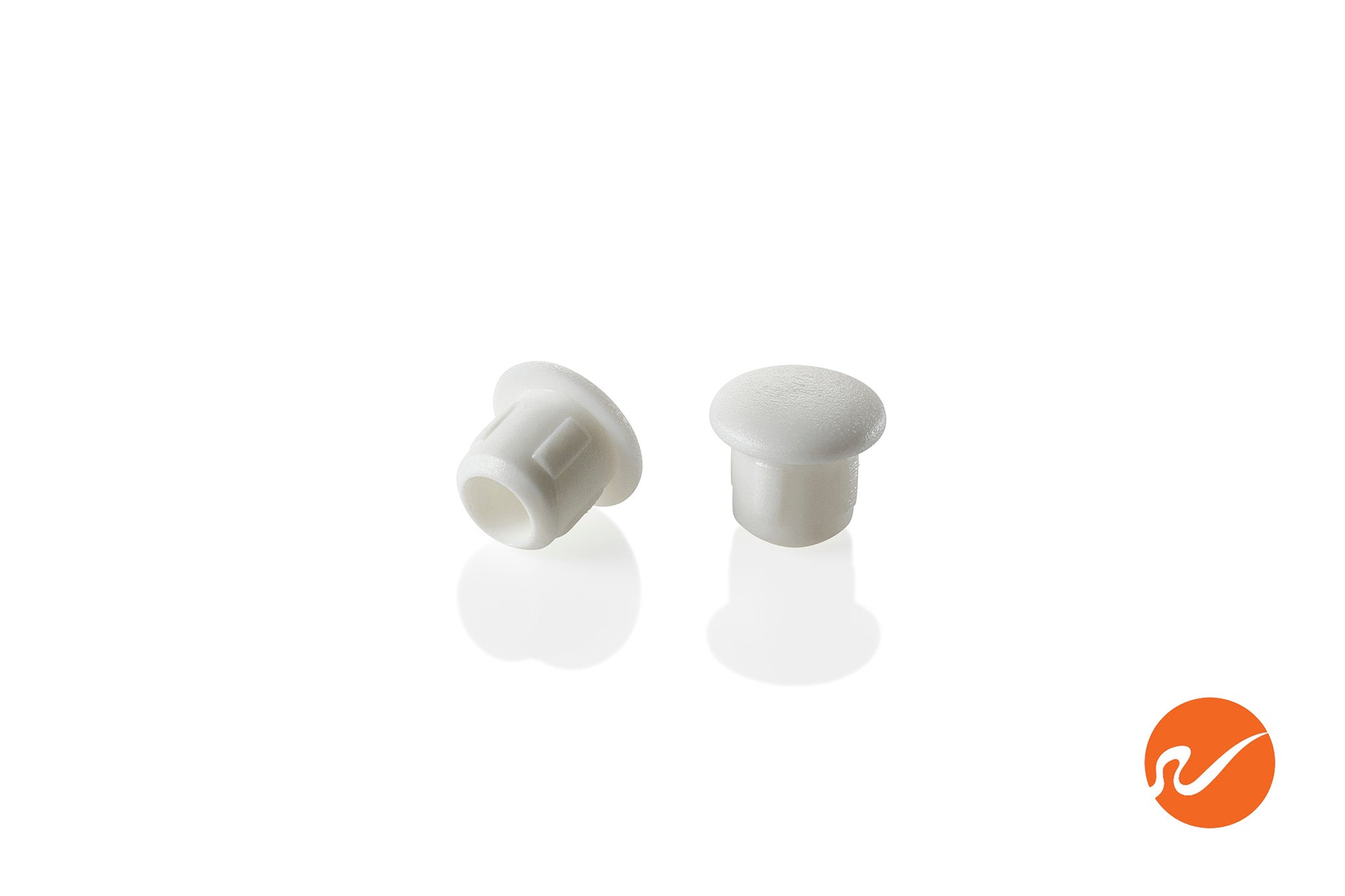 Tapones para agujeros blancos de 6 mm.