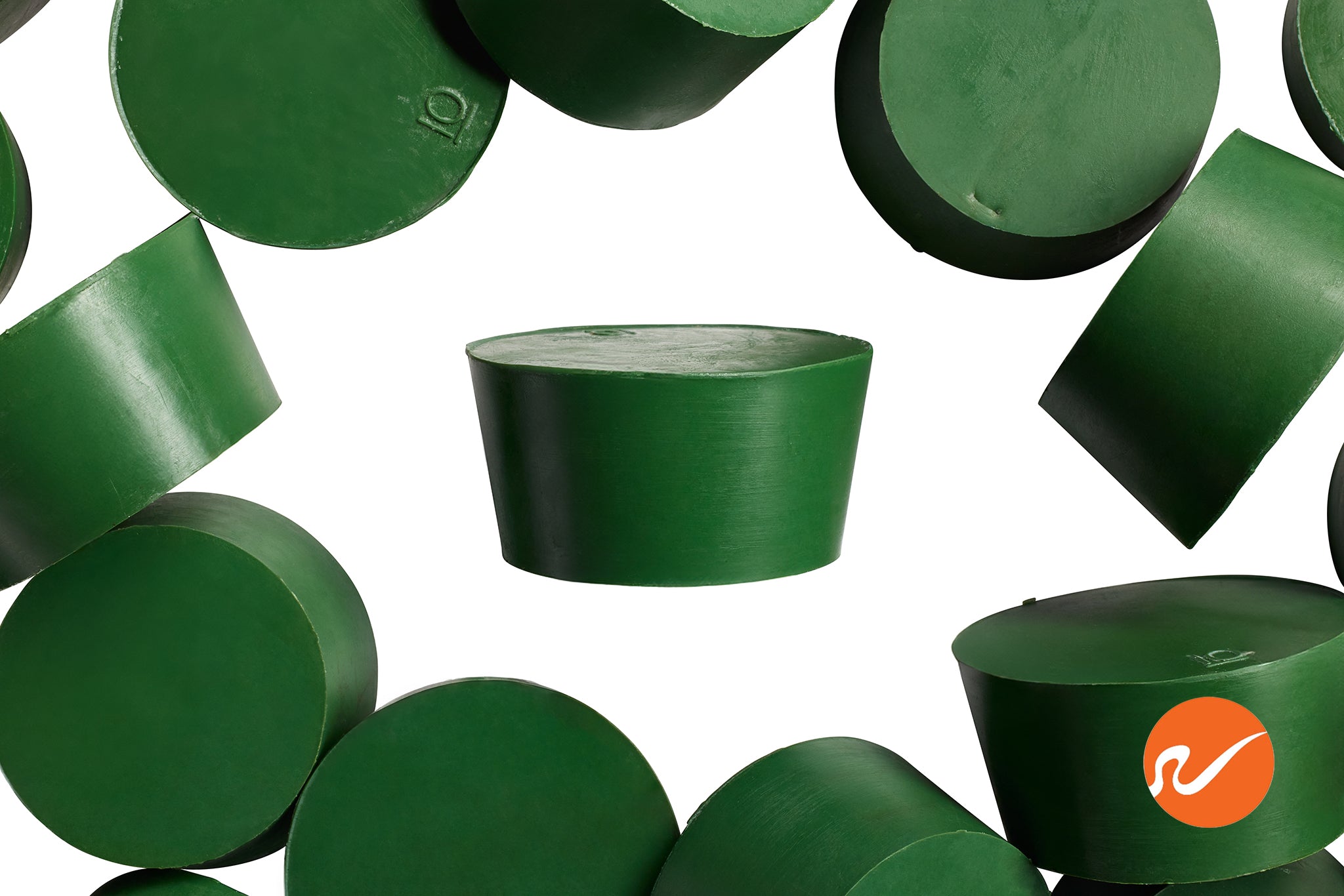 #10 Tapones de goma de neopreno verde