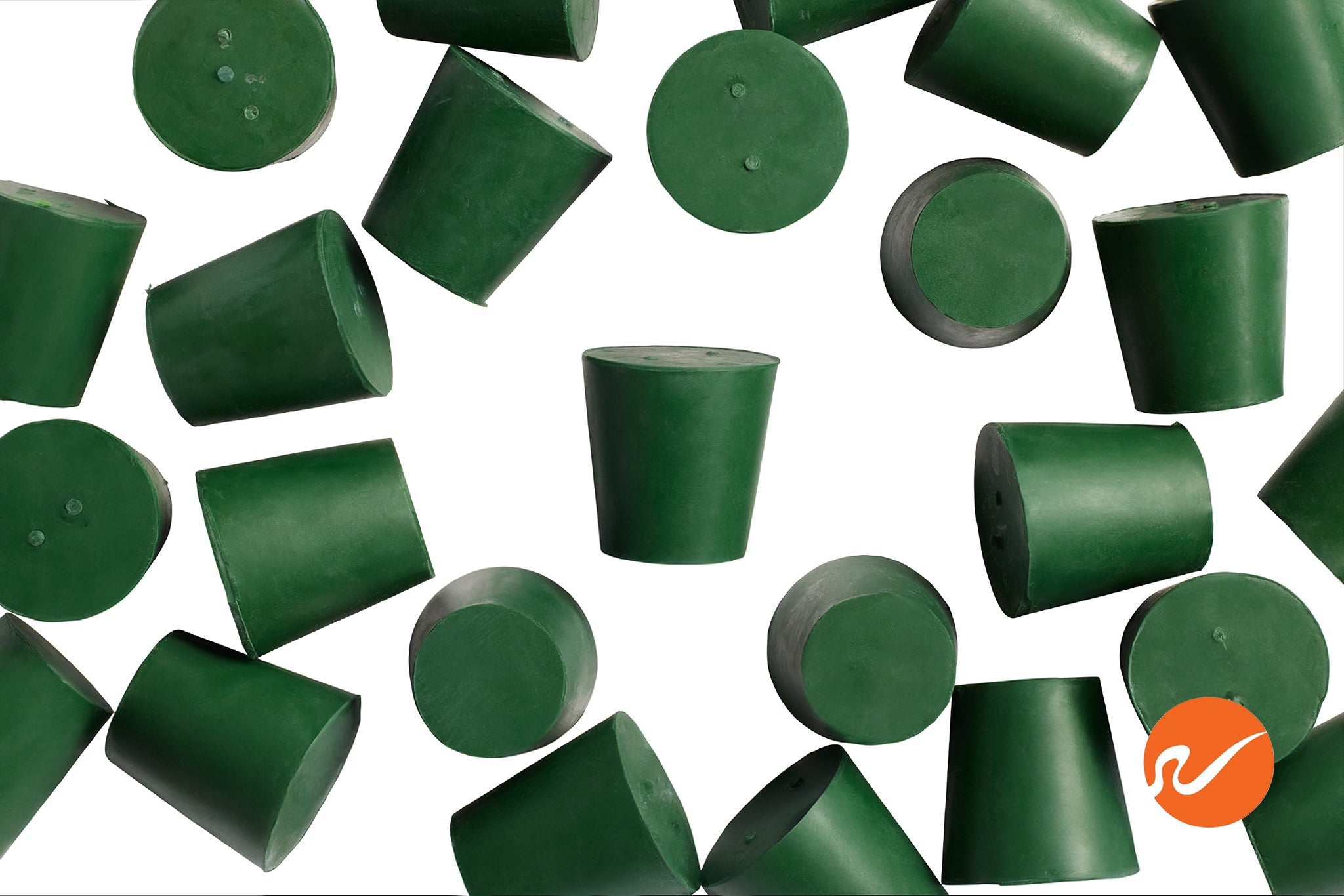 #4 Green Neoprene Rubber Stoppers