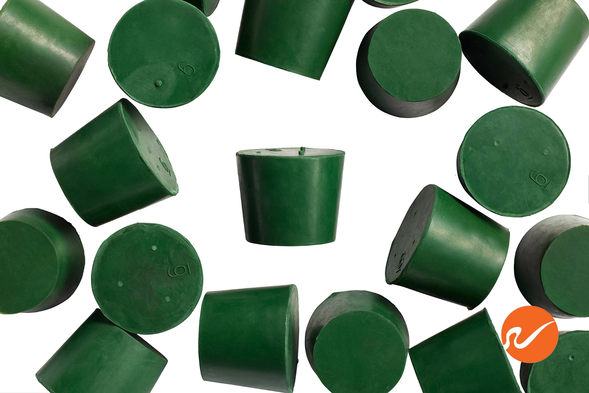 #6 Green Neoprene Rubber Stoppers