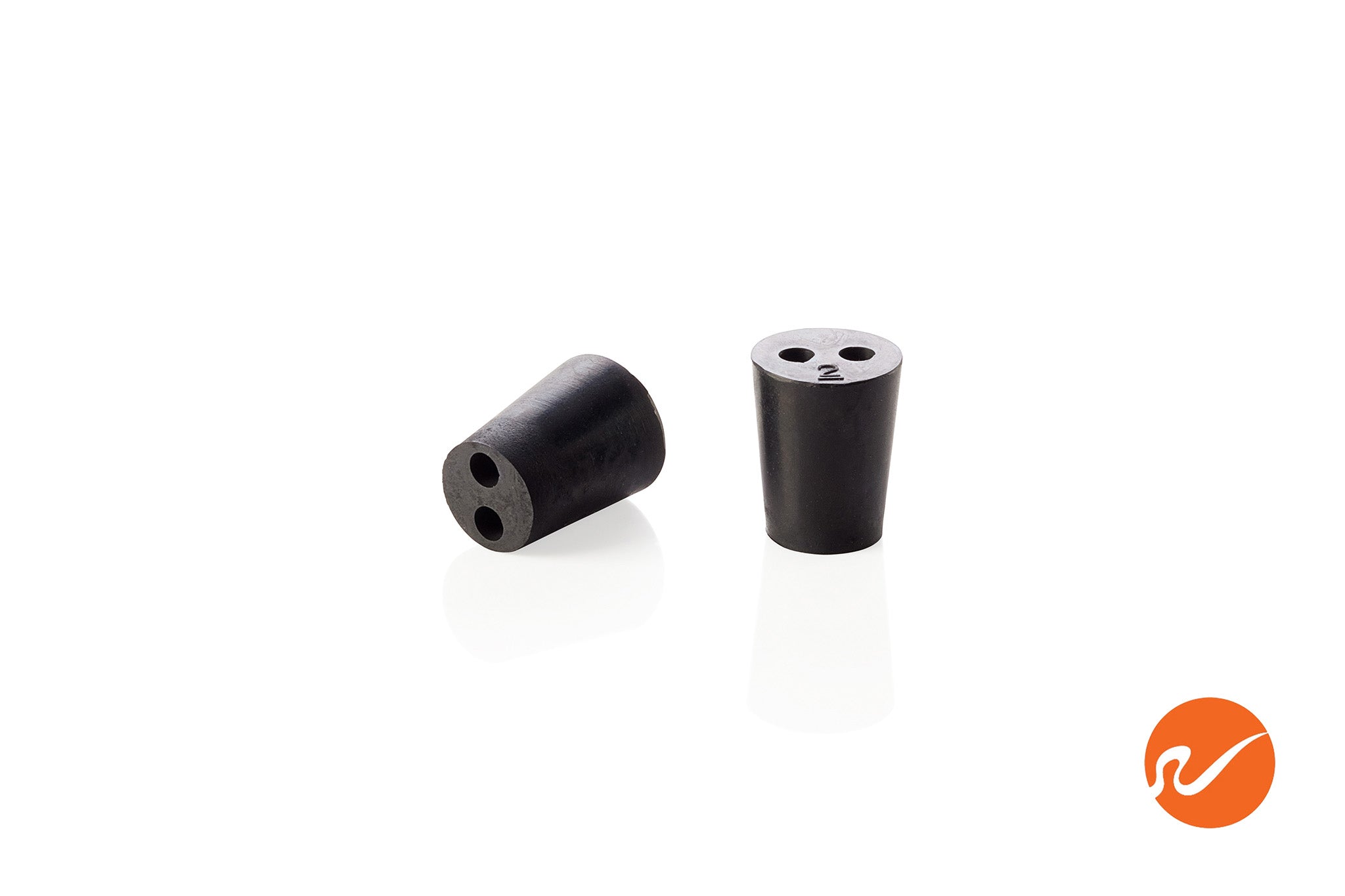 #2 Rubber Stoppers with 2 holes