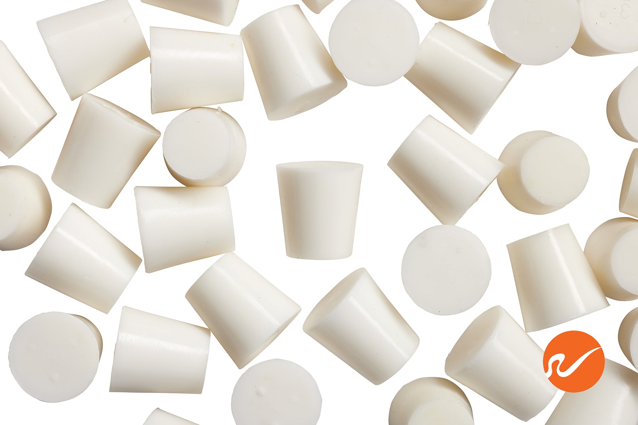 #3 White Silicone Rubber Stoppers