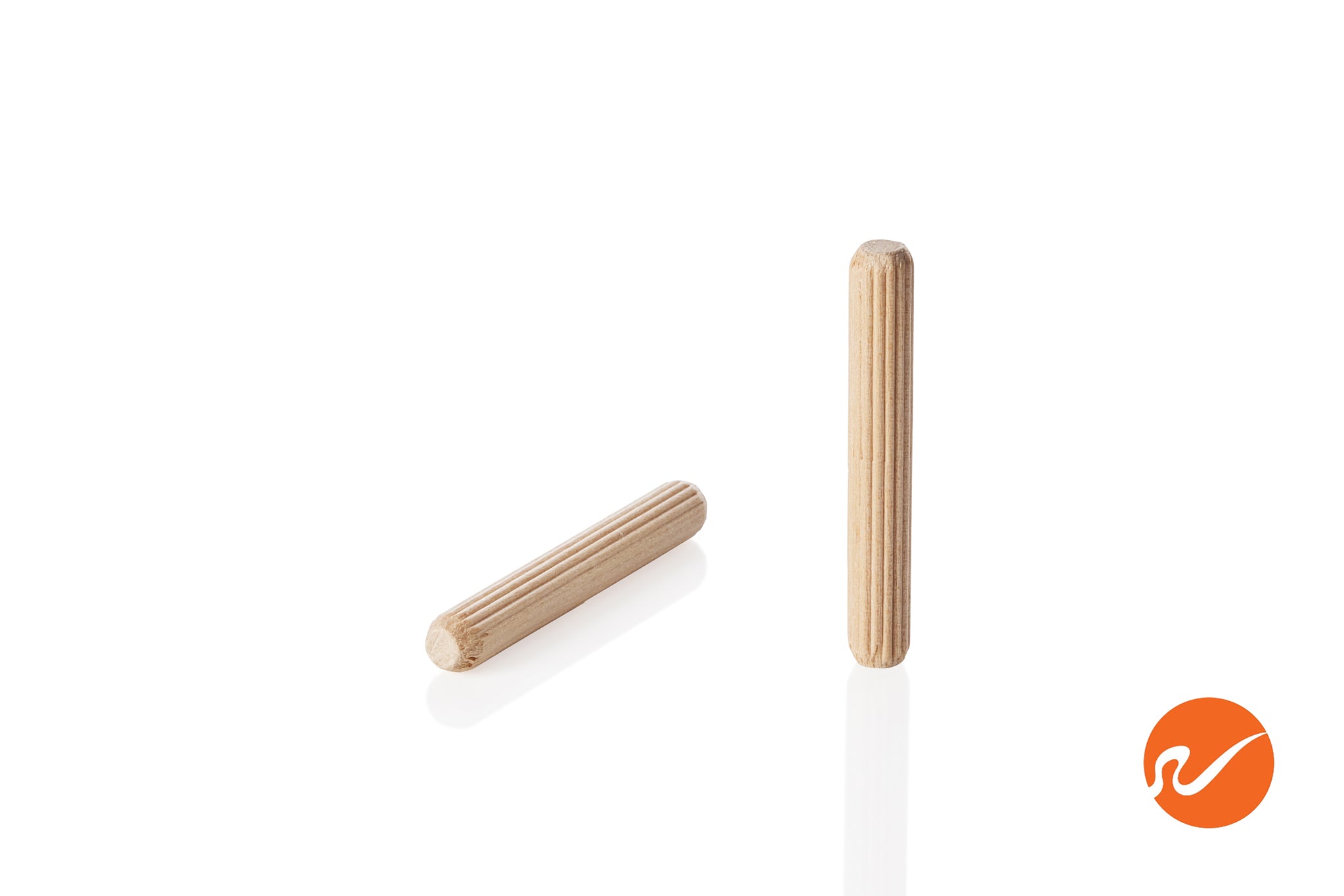 Wood Dowel Pins - 1/4 x 1-3/4 Multi-Groove