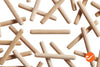 1/4" x 2-1/4" Wood Dowel Pins - Multi-Groove - WidgetCo